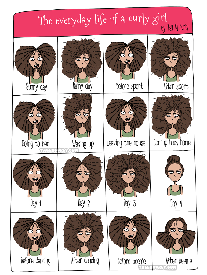 The everyday life of a curly girl