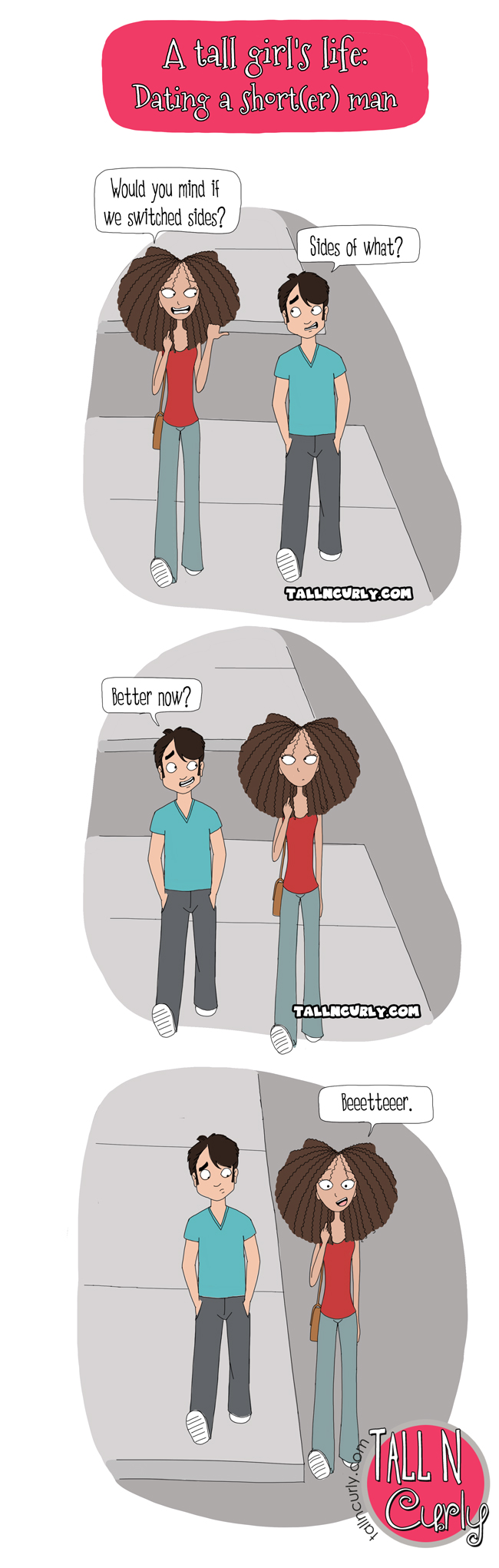 Tall girl / short(er) guy : love without measure - Tall N Curly Comics